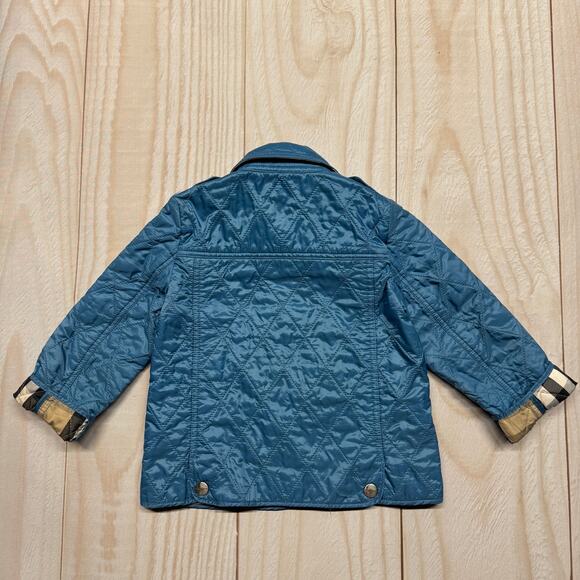 Burberry Baby Unisex Size 3T 98CM Quilted Coat Jacket Blue - Picture 3 of 9